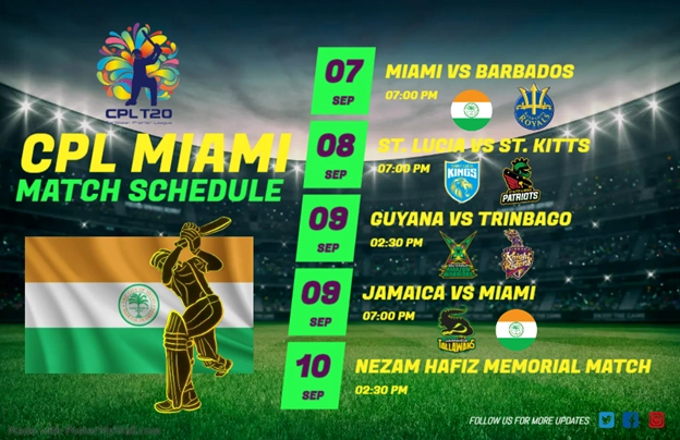 CPL Miami Match Schedule
